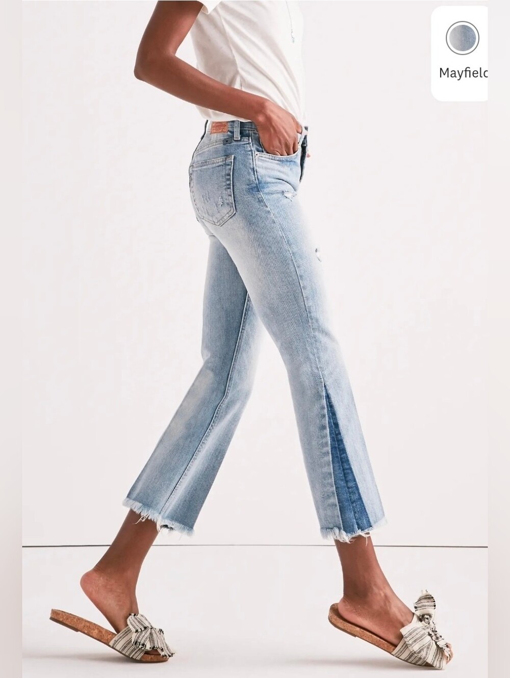 ❤️ LUCKY BRAND BRIDGETTE HIGH RISE CROP FLARE JEANS, 2 (26)